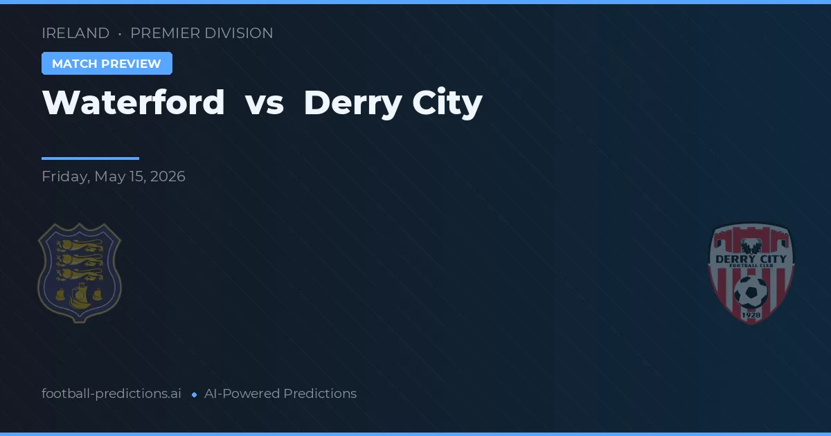 Waterford vs Derry City — předpověď a náhled zápasu