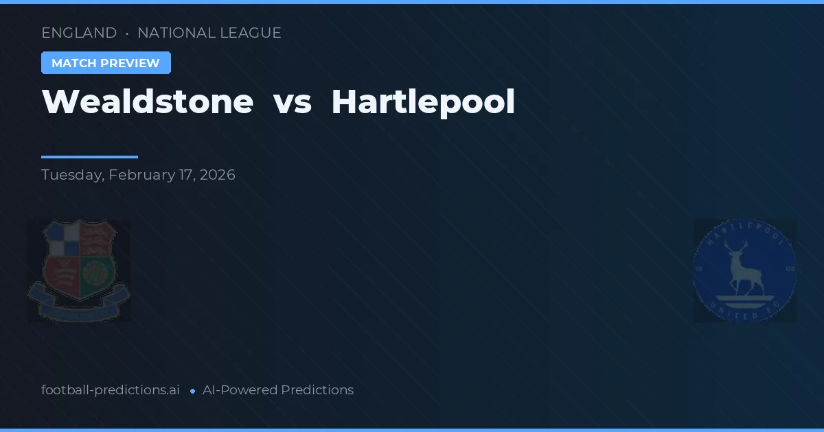 Wealdstone vs Hartlepool — předpověď a náhled zápasu