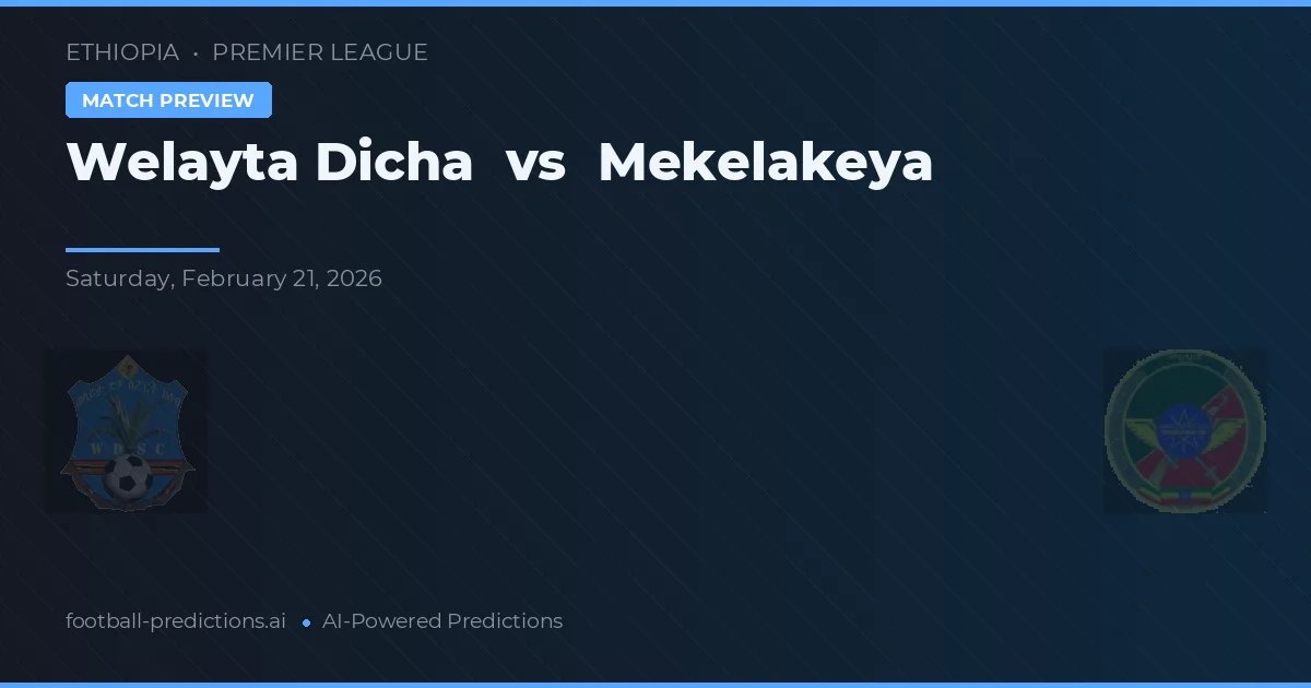 Welayta Dicha vs Mekelakeya — předpověď a náhled zápasu