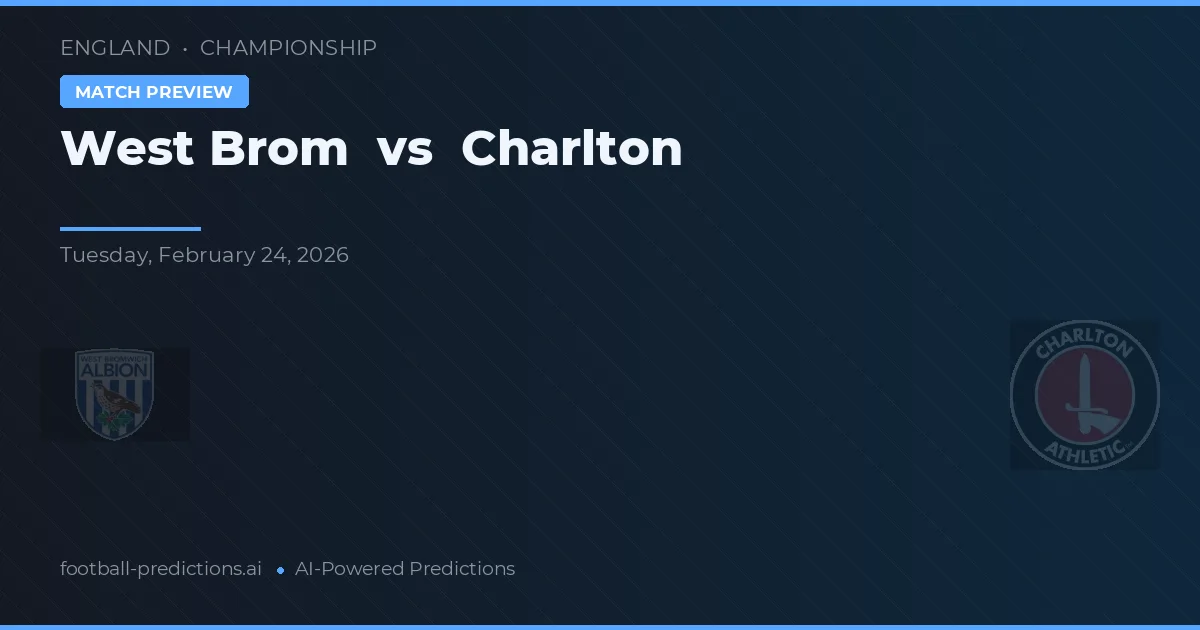 West Brom vs Charlton — předpověď a náhled zápasu