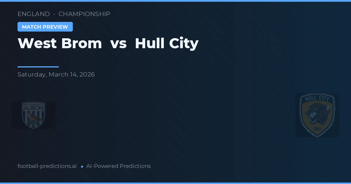 West Brom vs Hull City — předpověď a náhled zápasu
