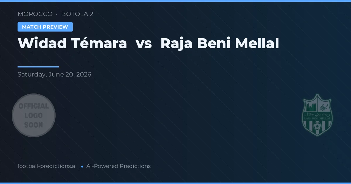 Widad Témara vs Raja Beni Mellal — předpověď a náhled zápasu