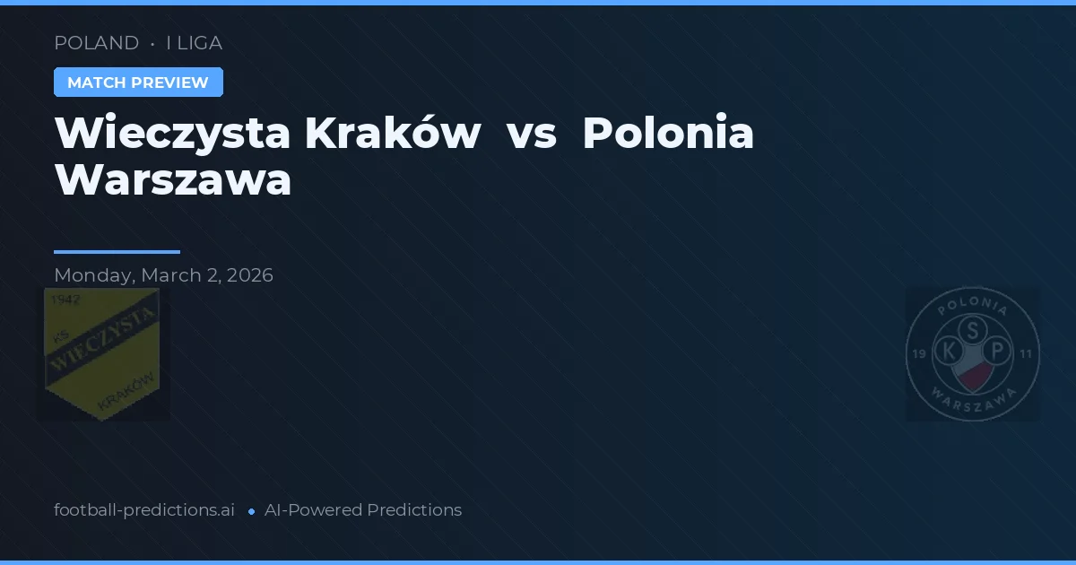 Vítězný Kraków vs Polonia Varšava — předpověď a náhled zápasu