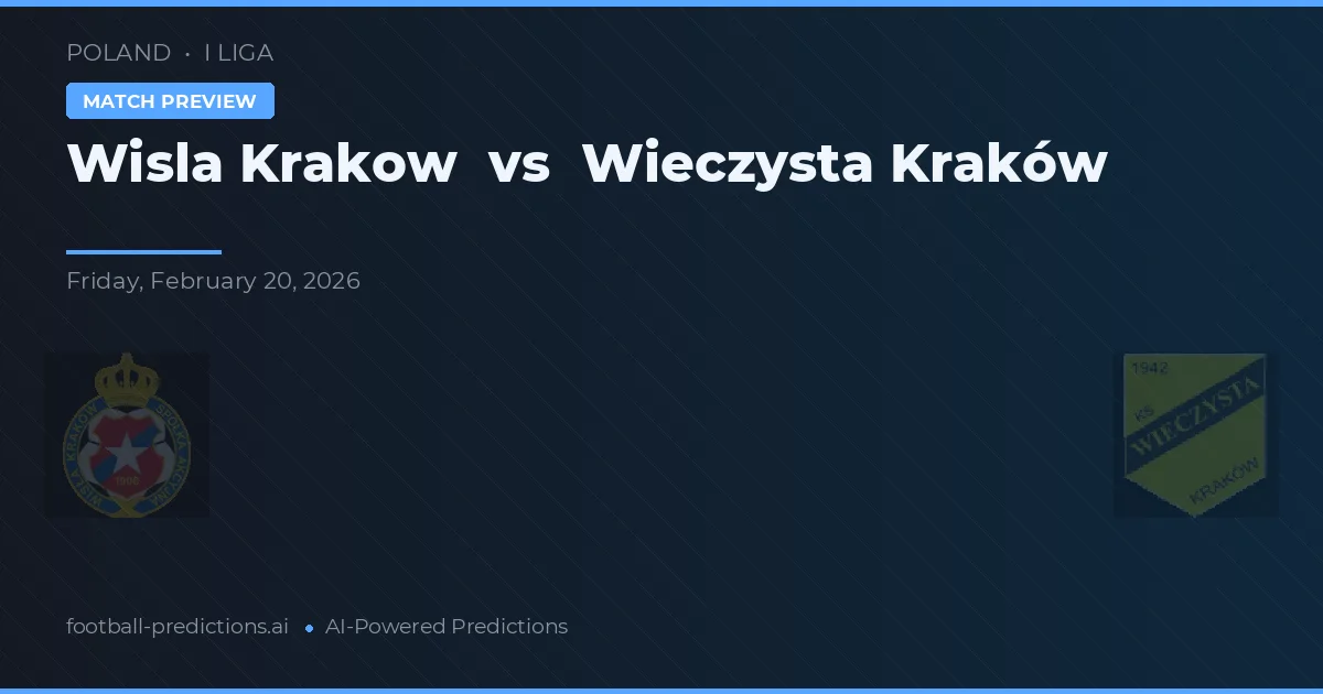 Wisła Kraków vs Vítězný Kraków — předpověď a náhled zápasu
