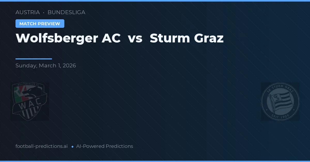 Wolfsberger AC vs Sturm Graz — předpověď a náhled zápasu