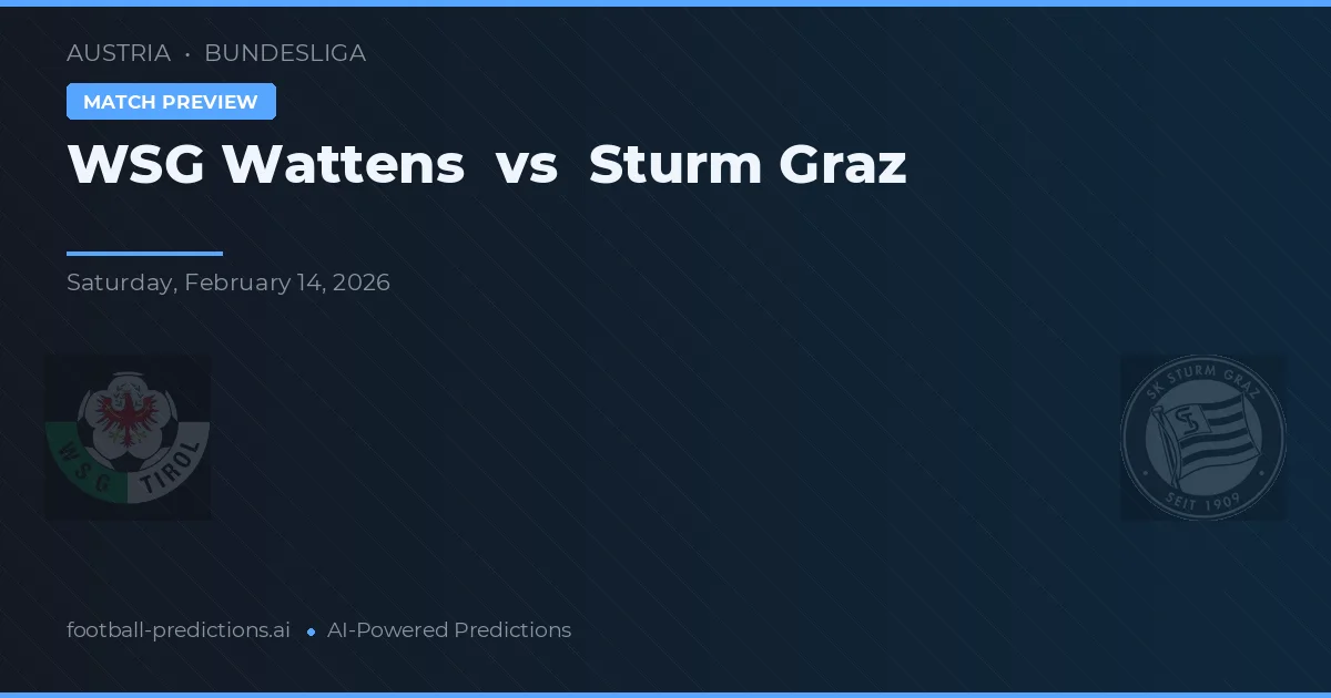 WSG Wattens vs Sturm Graz — předpověď a náhled zápasu