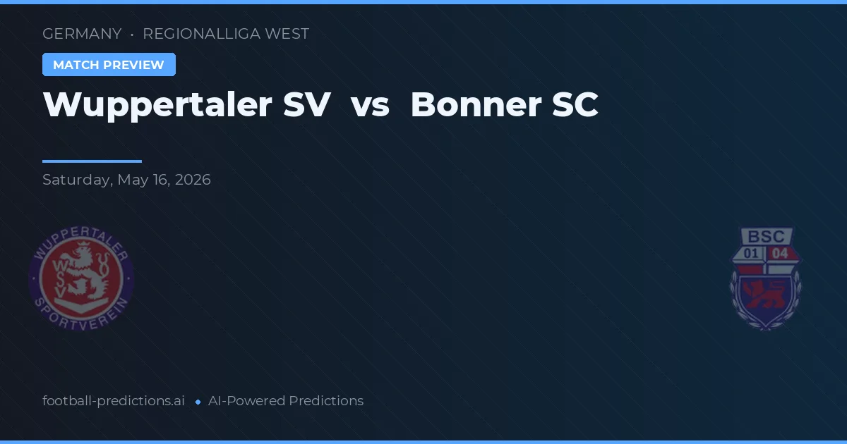 Wuppertaler SV vs Bonner SC — předpověď a náhled zápasu