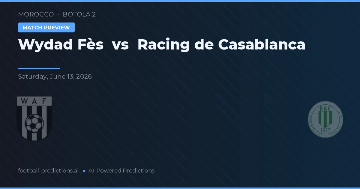 Wydad Fès vs Racing Casablanca — předpověď a náhled zápasu
