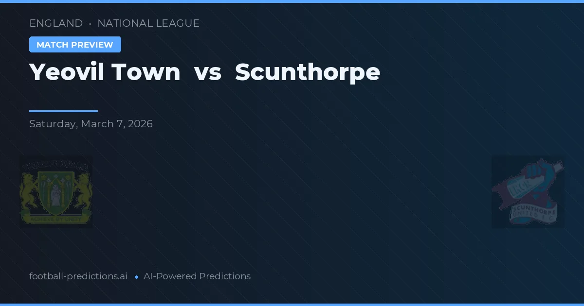 Yeovil Town vs Scunthorpe — předpověď a náhled zápasu