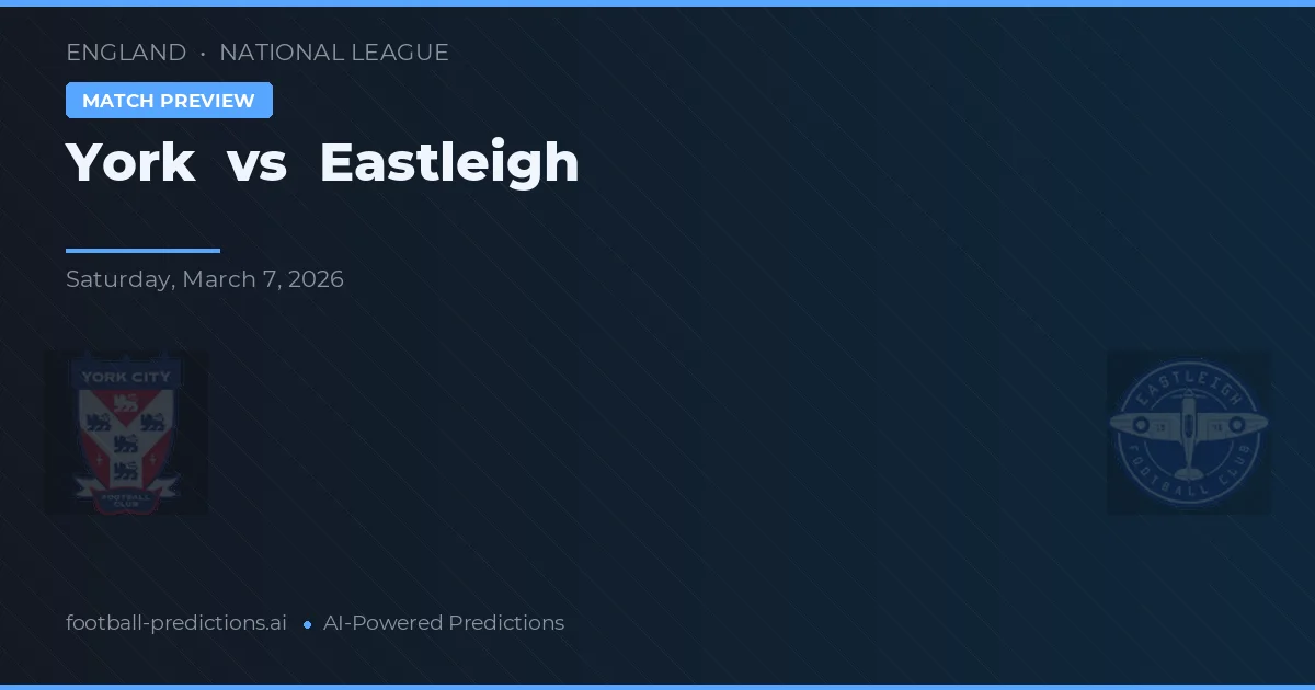 York vs Eastleigh — předpověď a náhled zápasu