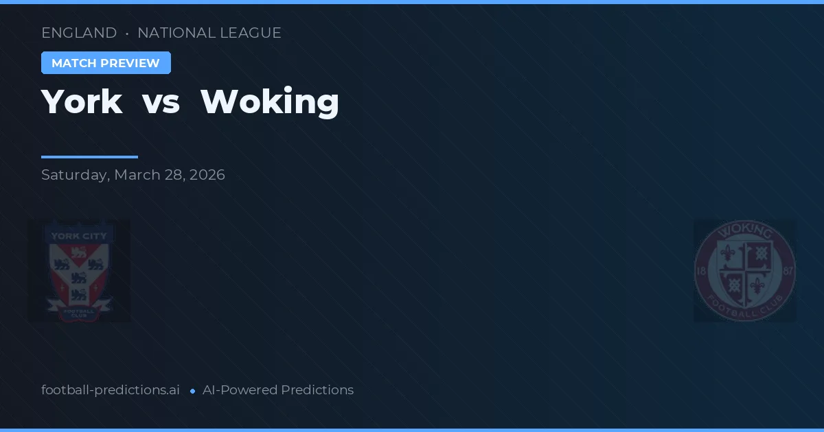 York vs Woking — předpověď a náhled zápasu