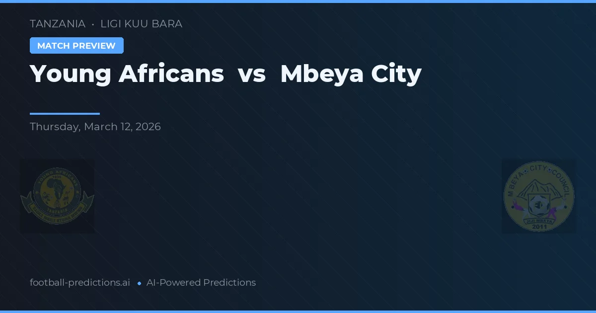 Young Africans vs Mbeya City — předpověď a náhled zápasu