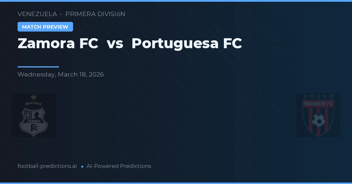 Zamora FC vs Portuguesa FC — předpověď a náhled zápasu