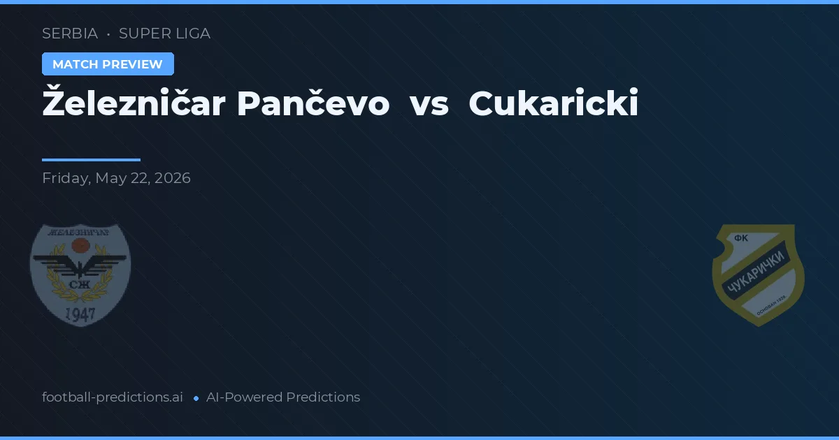 Železničar Pančevo vs Čukarički — předpověď a náhled zápasu