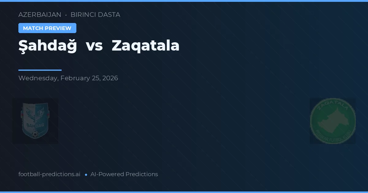 Şahdağ vs Zaqatala — předpověď a náhled zápasu
