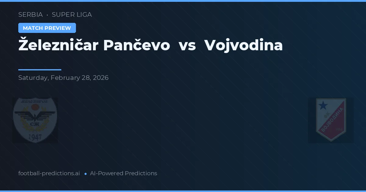 Železničar Pančevo vs Vojvodina — předpověď a náhled zápasu