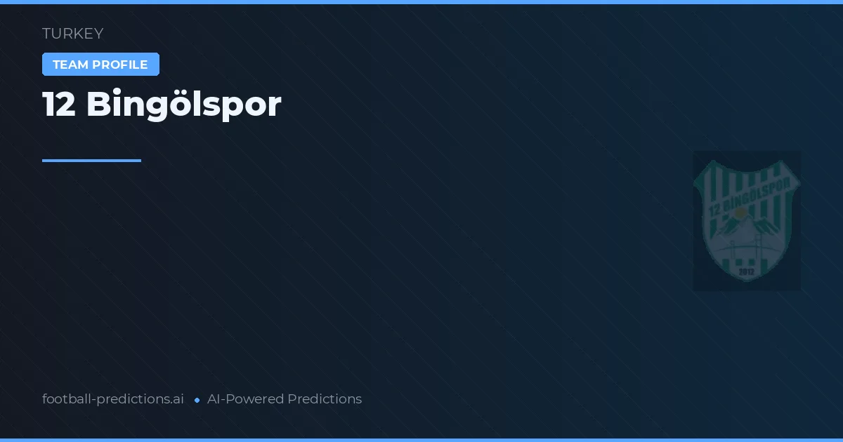 Bingölspor Tipy a statistiky