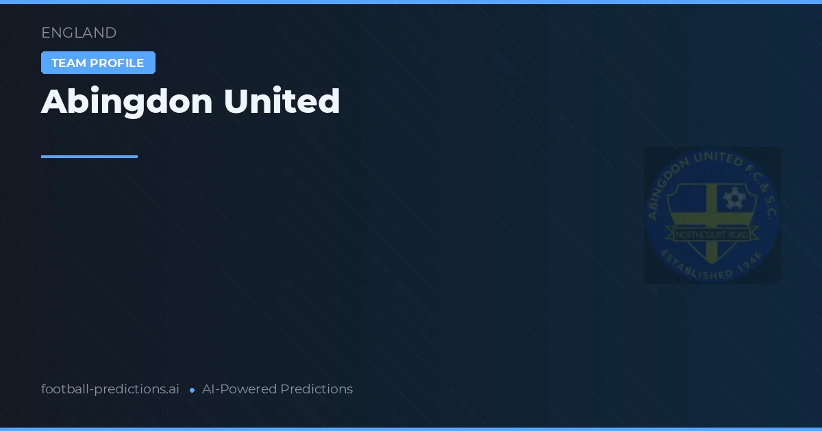 Abingdon United Tipy a statistiky