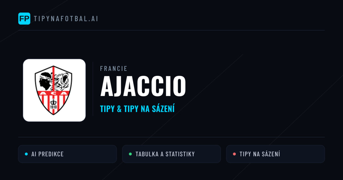 Ajaccio Tipy a statistiky