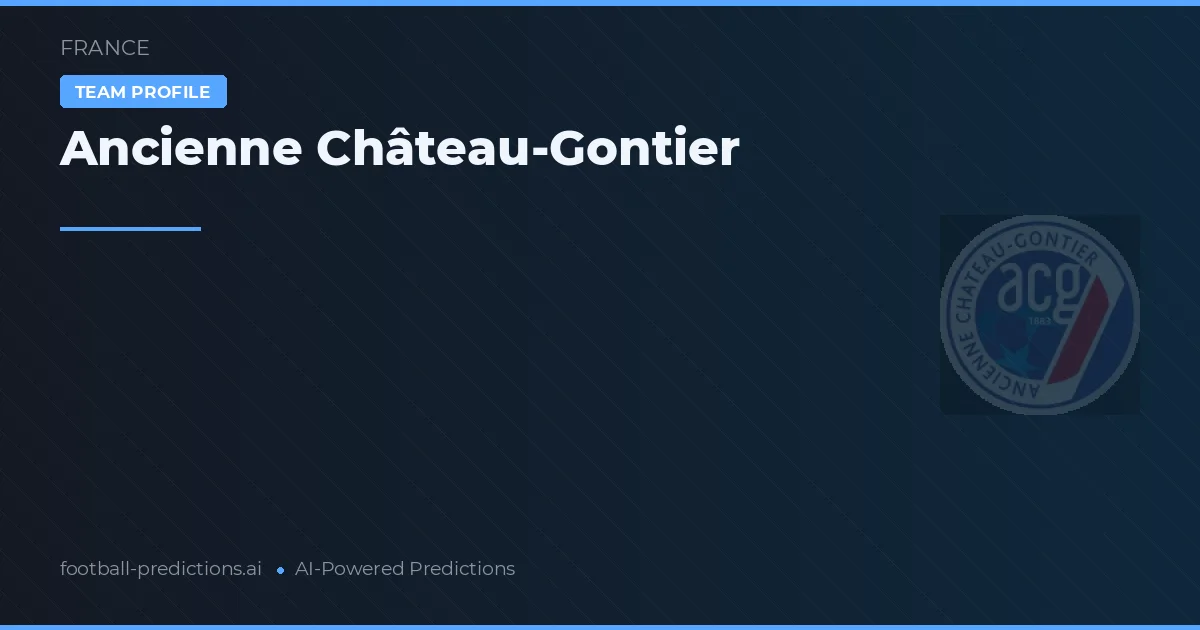 Ancienne Château-Gontier Tipy a statistiky