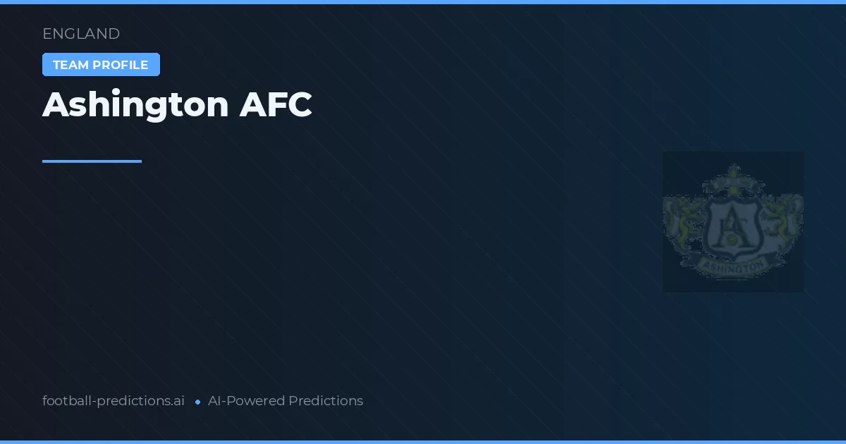 Ashington AFC Tipy a statistiky