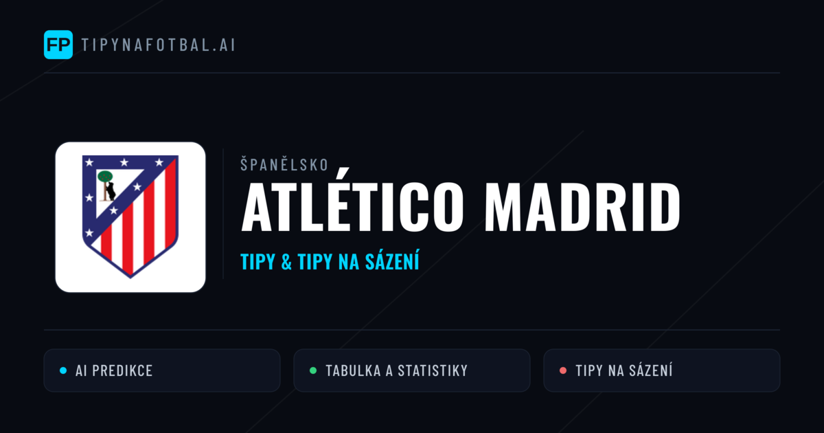 Atlético Madrid Tipy a statistiky