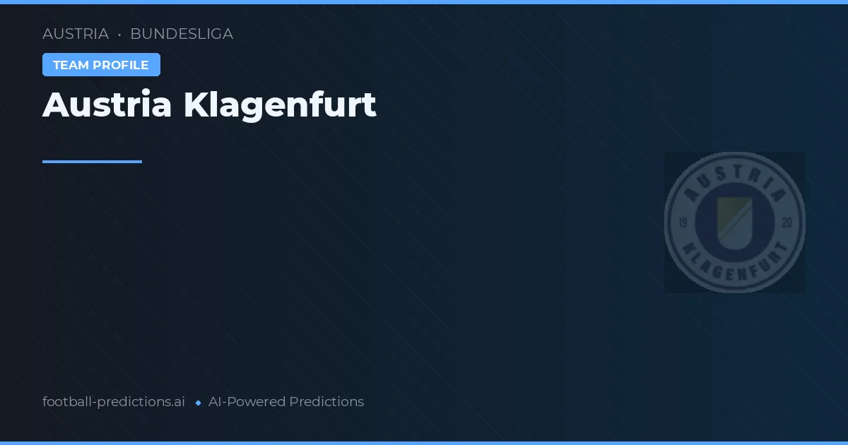 Austria Klagenfurt Tipy a statistiky