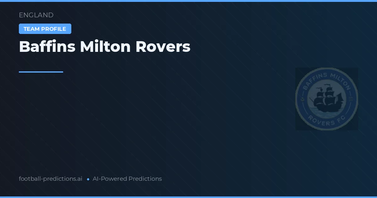 Baffins Milton Rovers Tipy a statistiky