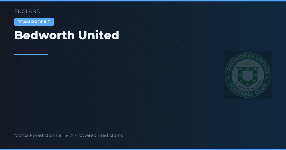 Bedworth United Tipy a statistiky