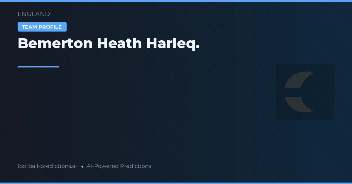 Bemerton Heath Harlequins Tipy a statistiky