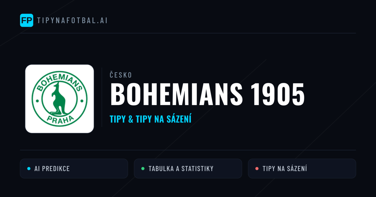 Bohemians 1905 Tipy a statistiky