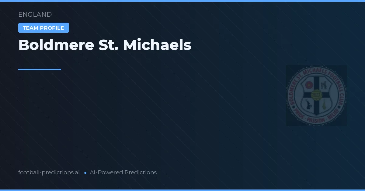 Boldmere St. Michaels Tipy a statistiky