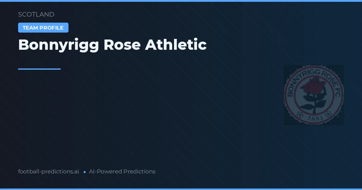 Bonnyrigg Rose Athletic Tipy a statistiky