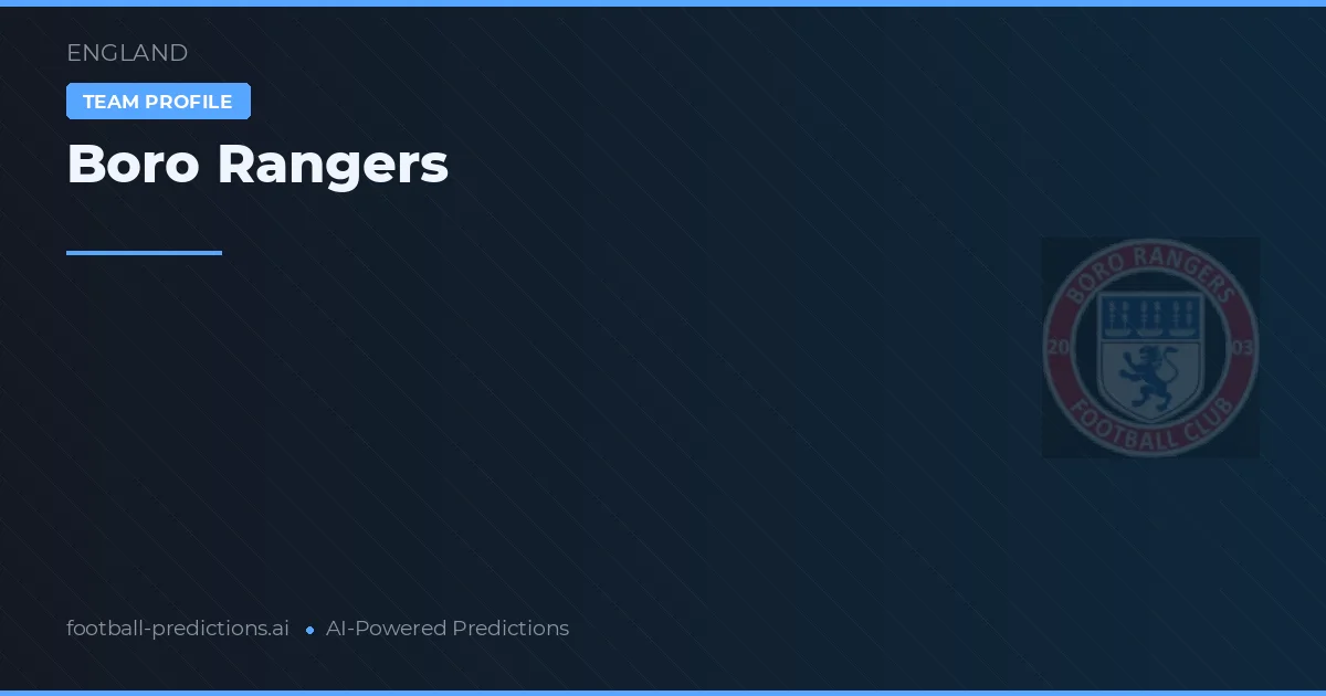 Boro Rangers Tipy a statistiky