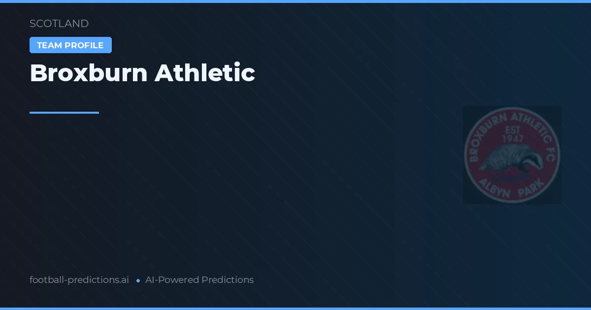 Broxburn Athletic Tipy a statistiky