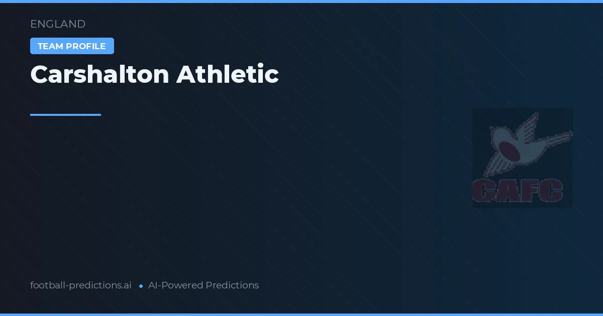 Carshalton Athletic Tipy a statistiky