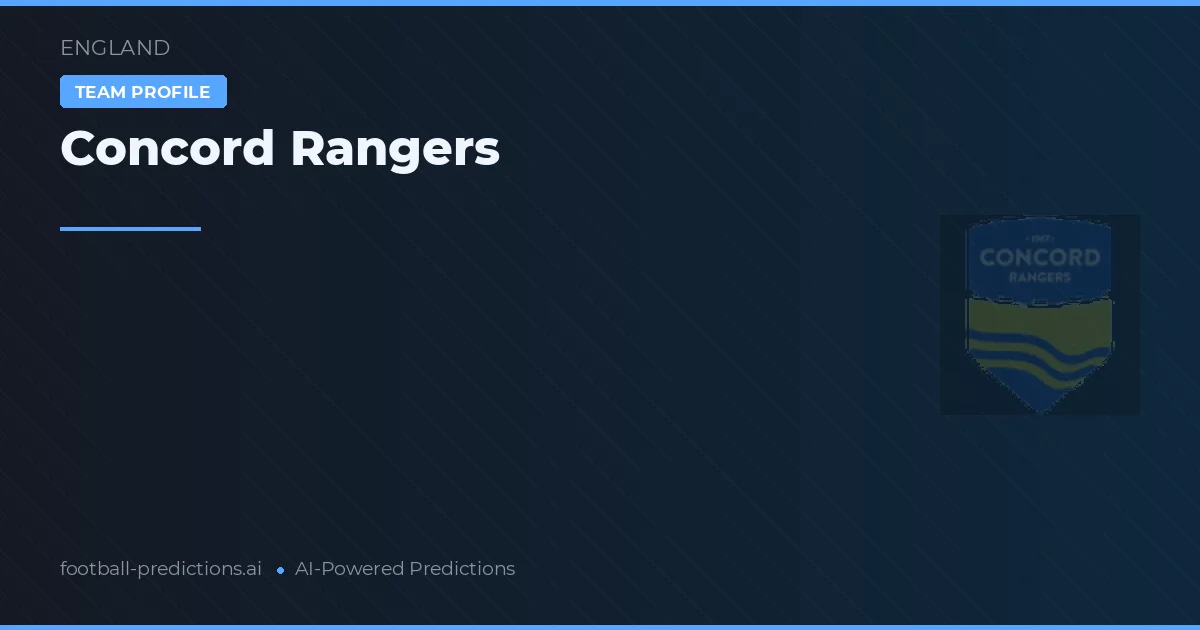 Concord Rangers Tipy a statistiky