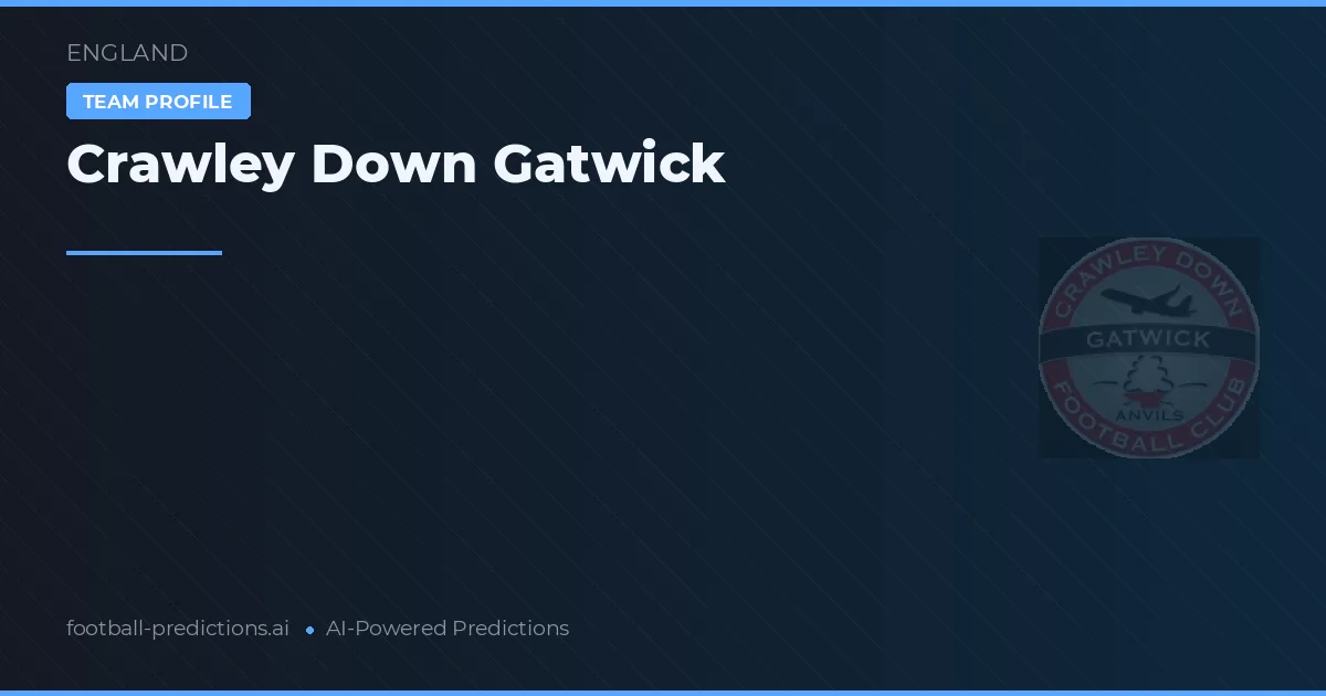 Crawley Down Gatwick Tipy a statistiky