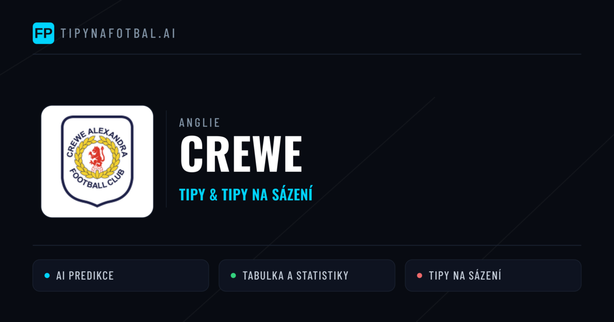 Crewe Tipy a statistiky