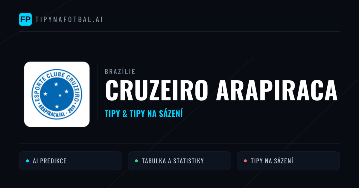 Cruzeiro Arapiraca Tipy a statistiky