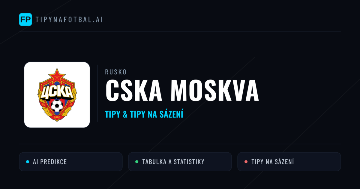 CSKA Moskva Tipy a statistiky