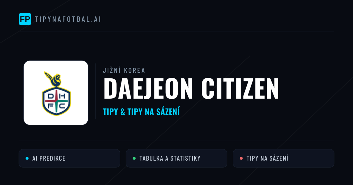 Daejeon Citizen Tipy a statistiky