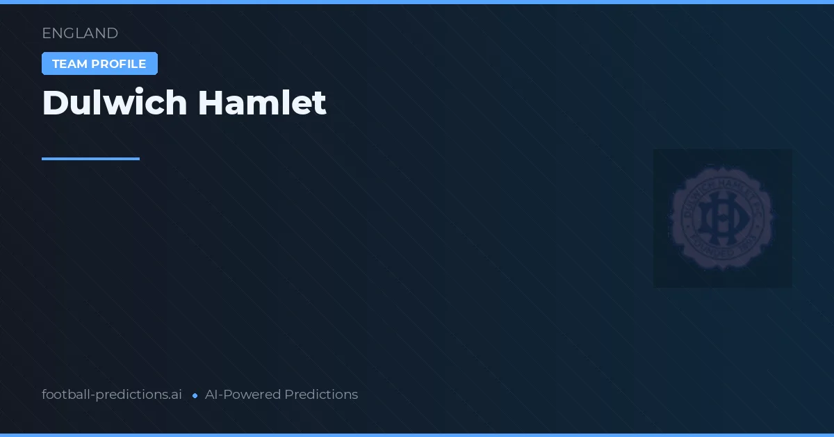 Dulwich Hamlet Tipy a statistiky