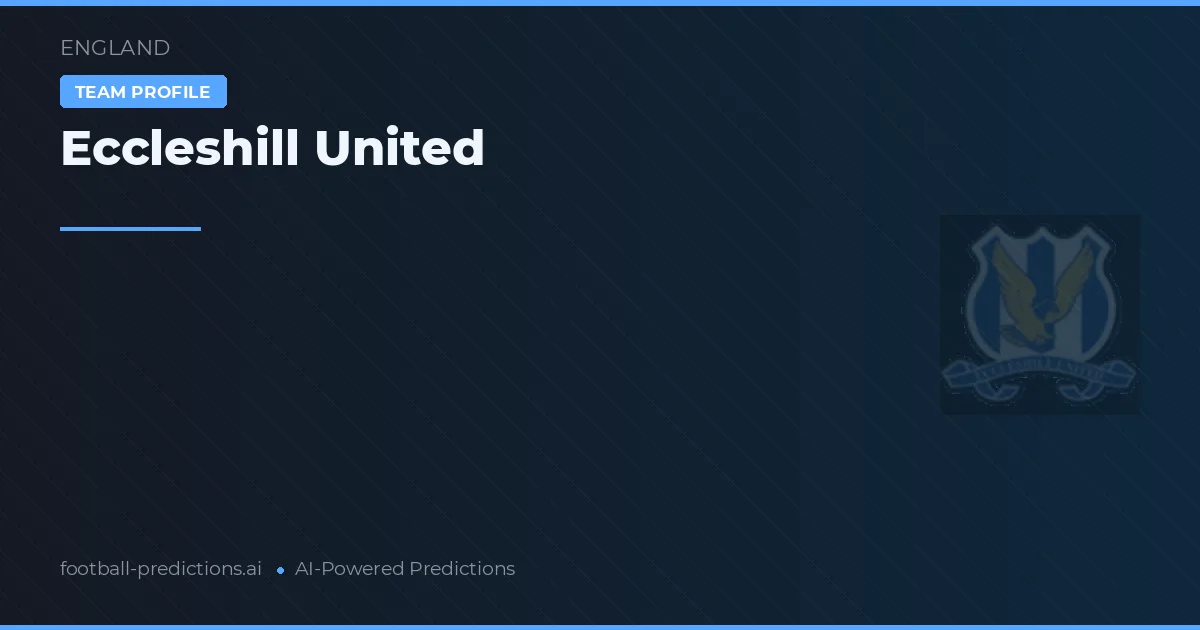 Eccleshill United Tipy a statistiky