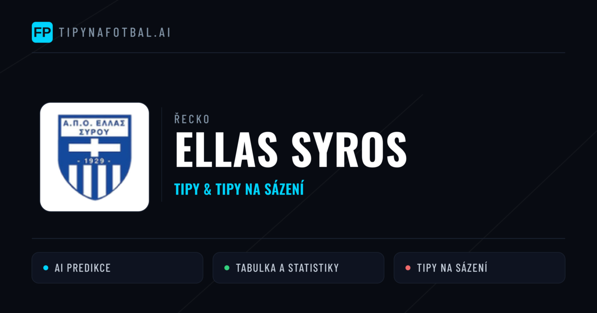 Ellas Syros Tipy a statistiky