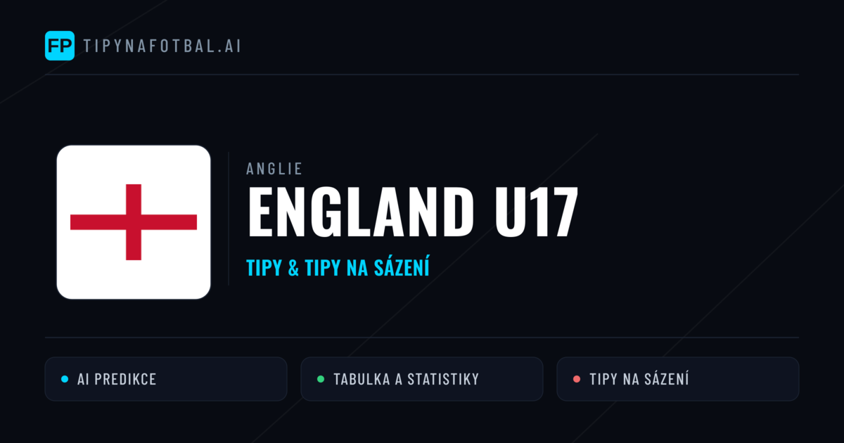 England U17 Tipy a statistiky