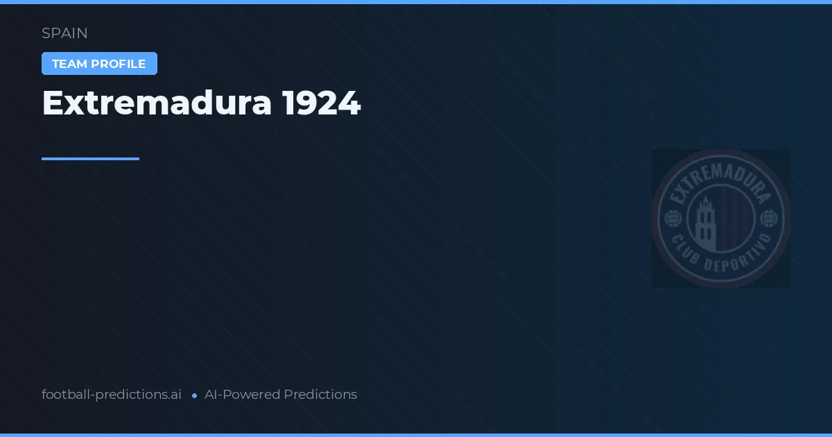 Extremadura 1924 Tipy a statistiky