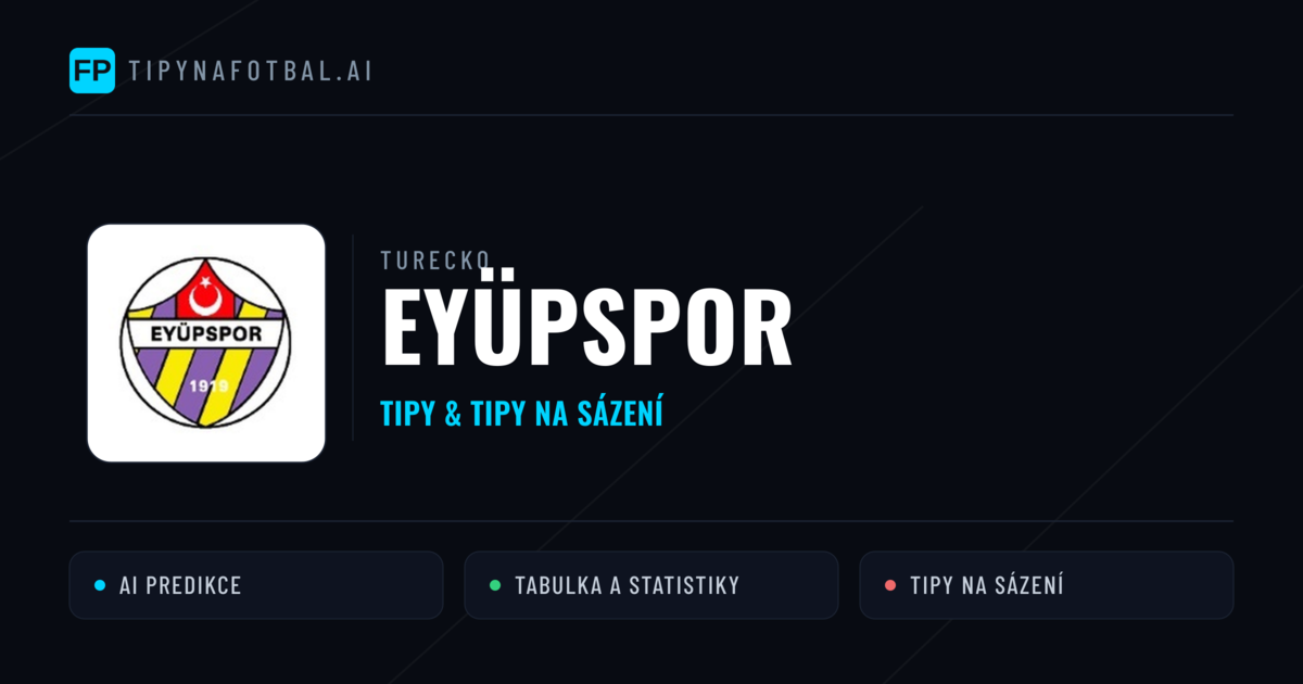 Eyüpspor Tipy a statistiky