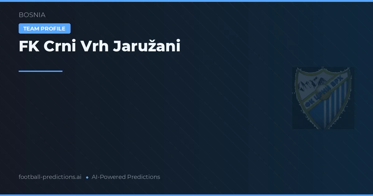 FK Crni Vrh Jaružani Tipy a statistiky