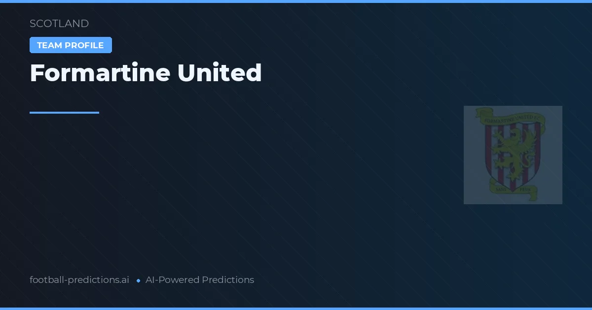 Formartine United Tipy a statistiky